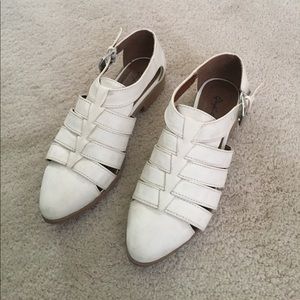 White Cutout Loafers